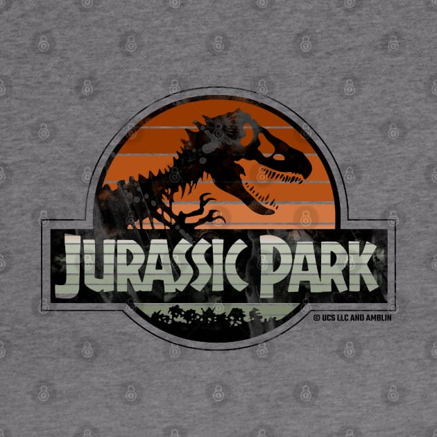 Jurassic logo Minimalistic Park Sunset Design by Jurassic Merch